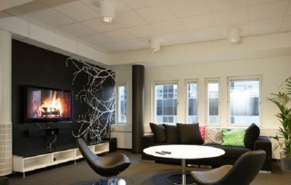 Ett kontorslandskap.